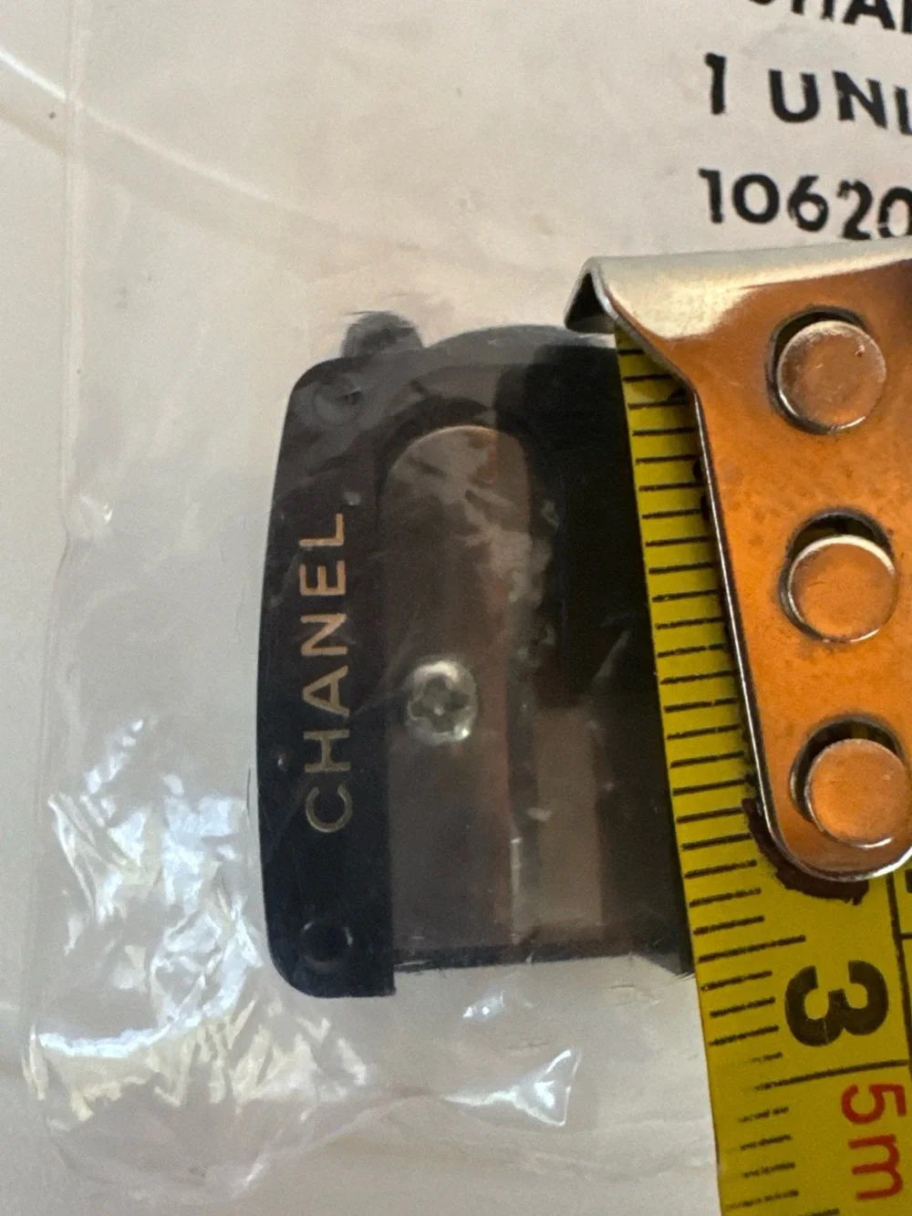CHANEL Black Pencil Sharpener with Logo with cleanup pick new